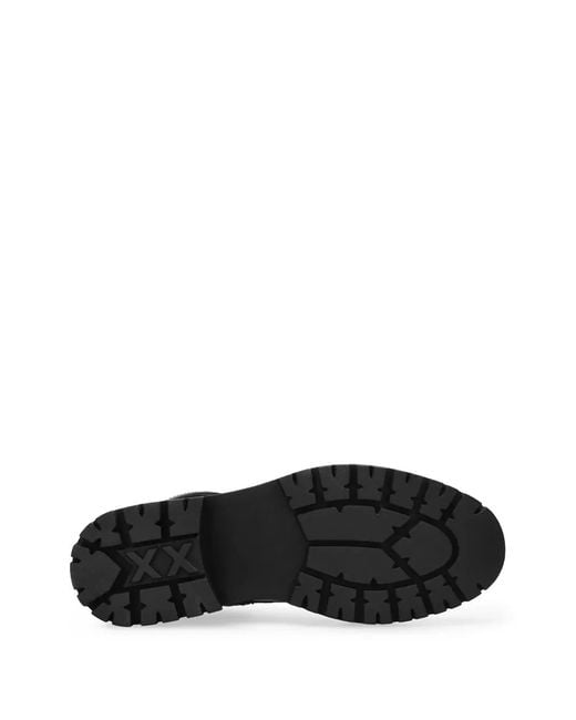 Mexx Black Leopard Panel Lace-Up Boots