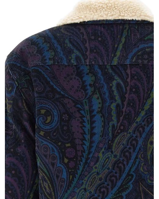Etro Blue Corduroy Jacket