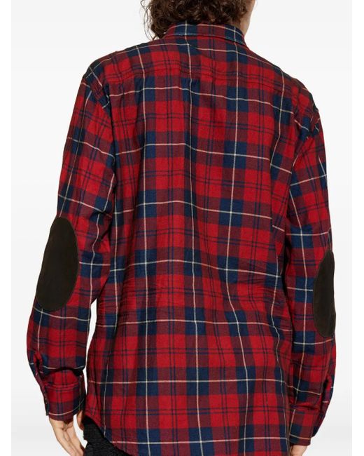 DSquared² Red Checked-Pattern Shirt for men
