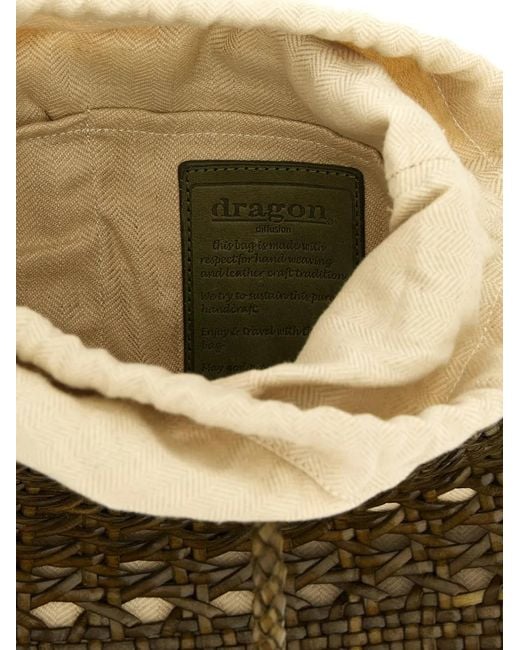 Borsa Tote Santa Cano di Dragon Diffusion in Green