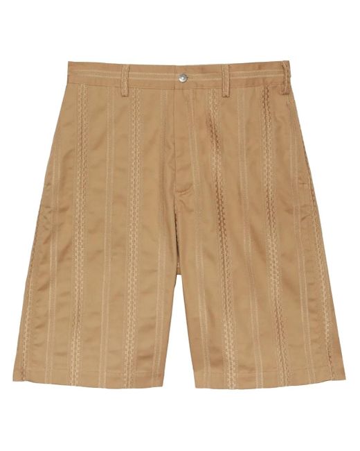 Short À Rayures MSGM pour homme en coloris Natural