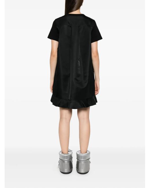 Abito Corto Con Ruches di Sacai in Black