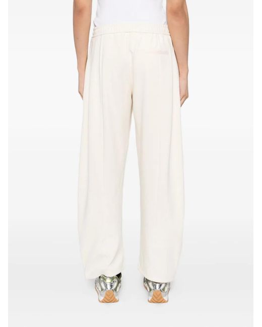 CROQUIS White Drawstring Knitted Trousers for men
