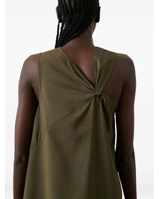 Soeur Green Emna Knot-Detail Dress
