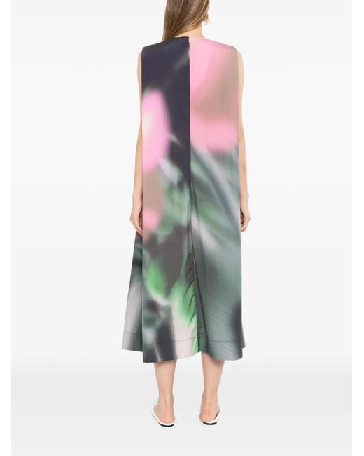 JNBY Pink Graphic-Printed Sleeveless Dress