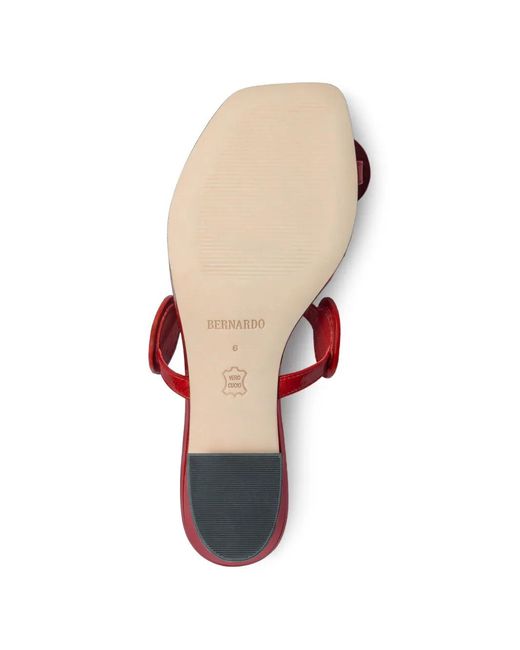 Bernardo Red Jupiter Moon Toe-Ring Sandals