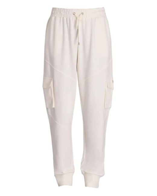 Liu Jo White Cargo-Pocket Track Pants