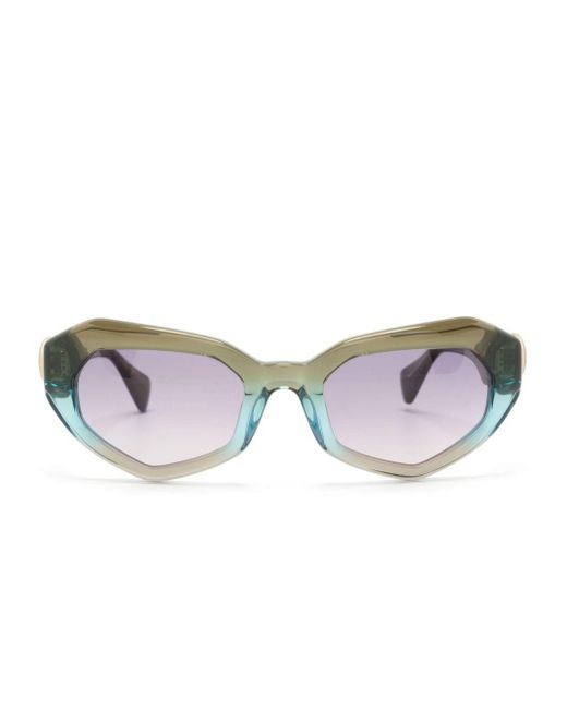 Vivienne Westwood Green Gradient Angular-frame Sunglasses for men