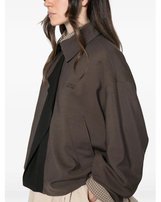 Loewe Brown Logo-Embroidered Jacket