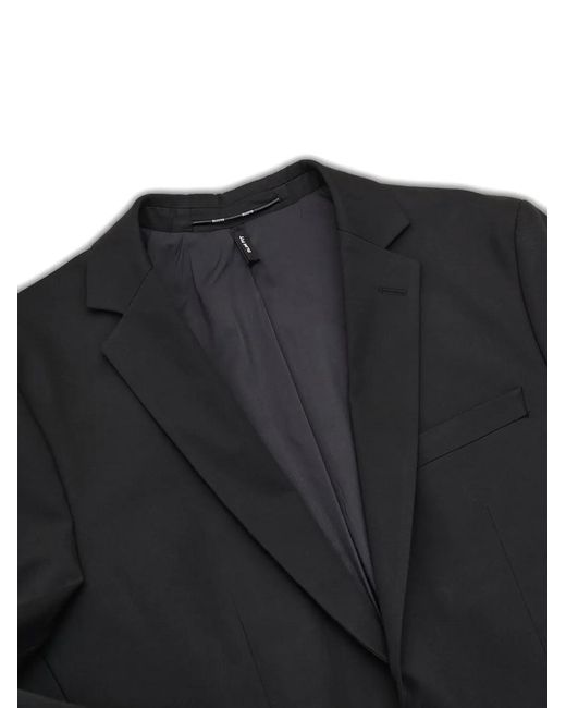 SELECTED Black Liam Slim-Fit Two-Button Blazer for men