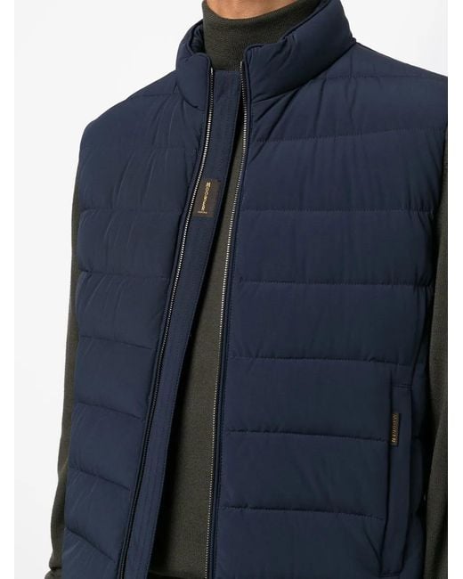 Moorer Blue Oliver Quilted Gilet for men