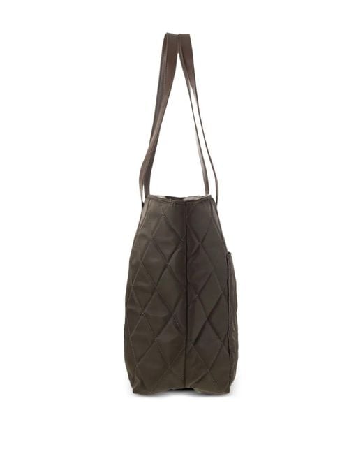 Barbour Black Quilted Tote Bag