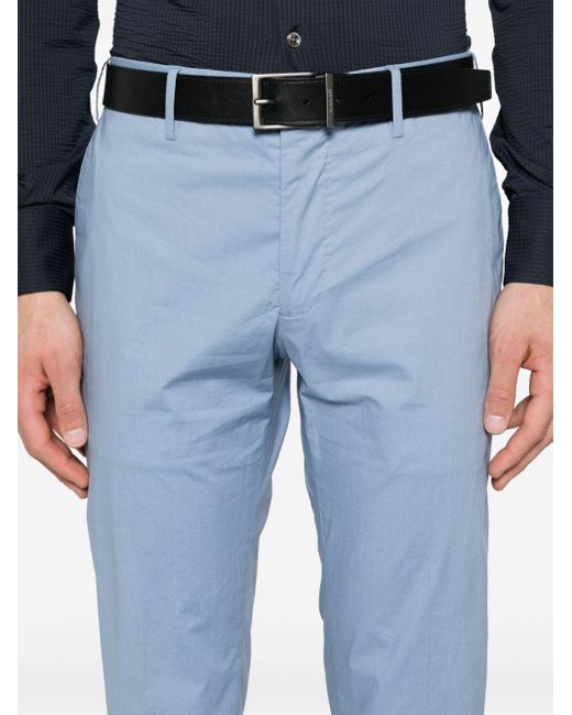 メンズ Incotex Mid-rise Tapered Trousers Blue