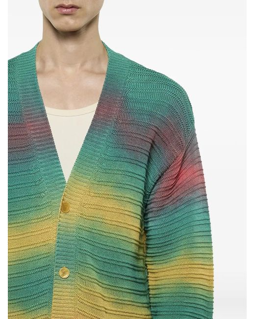 Laneus Green Cardigan À Coupe Ample for men