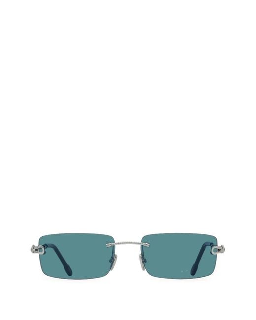 Fred Green Rectangle-Frame Sunglasses