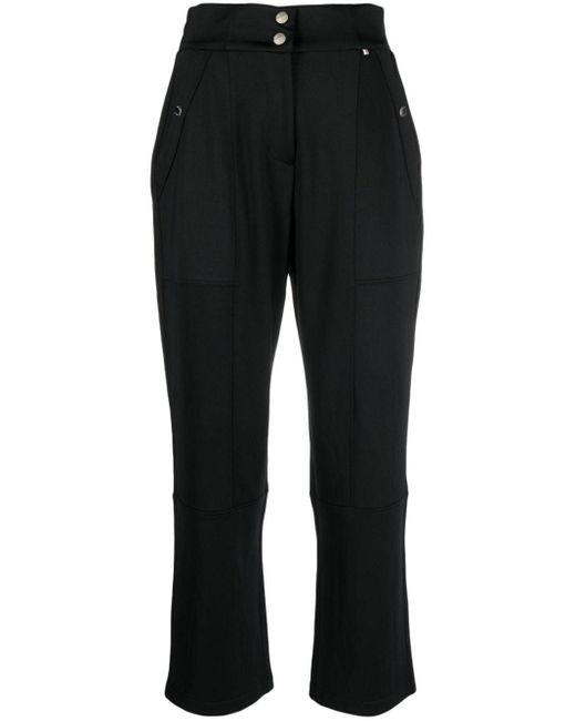 BOSS by HUGO BOSS High-waisted Cropped Trousers in Black | Lyst UK