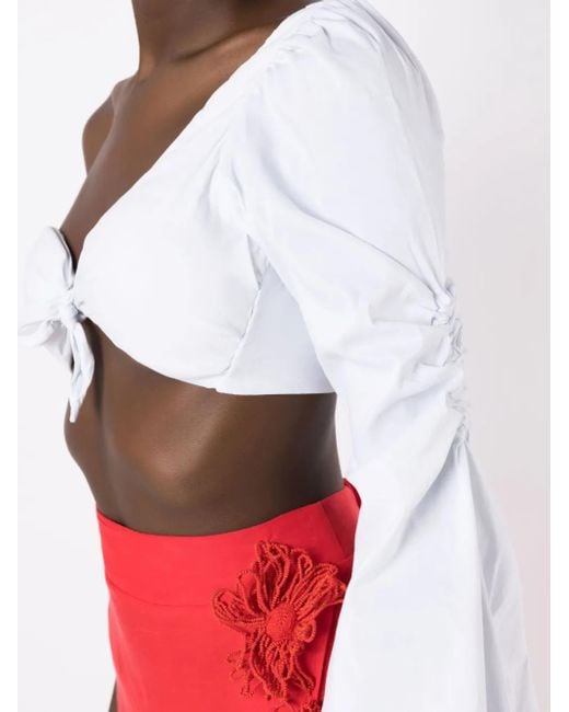 Amir Slama White Single Long-Sleeve Blouse