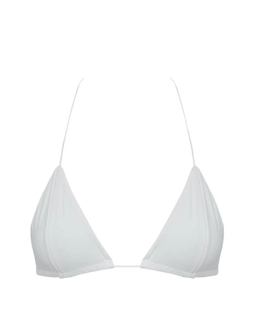 Myra Swim White Sofia Triangle Bikini Top