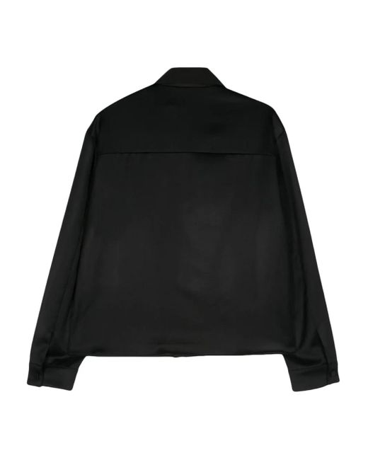 Winnie NY Black Straight-Hem Wool Jacket for men
