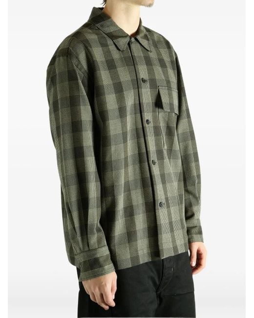 Margaret Howell Green Checked Overshirt for men