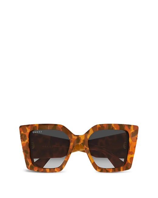 Gucci Brown Square-Frame Sunglasses