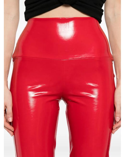 Norma Kamali ハイウエスト パンツ Red