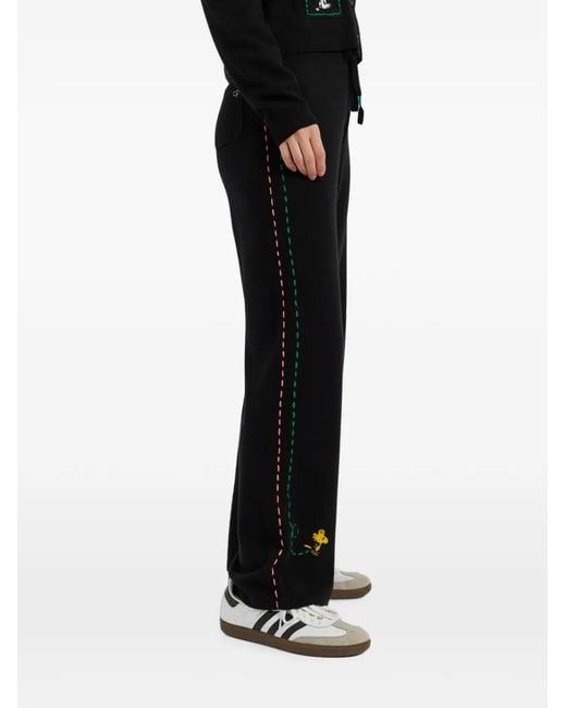 Chinti & Parker Blue Peanuts Wide-Leg Track Pants