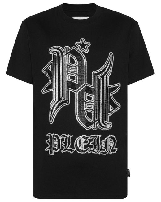 Philipp Plein T-Shirt mit Strassverzierung in Black für Herren