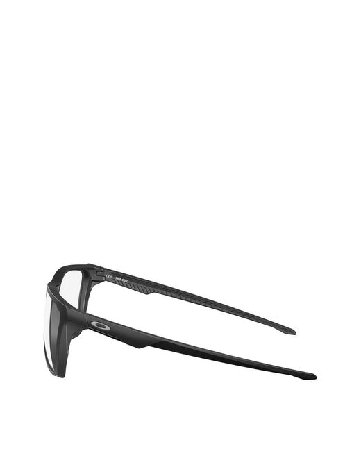 Oakley Black The Cut Rectangle-Frame Glasses for men