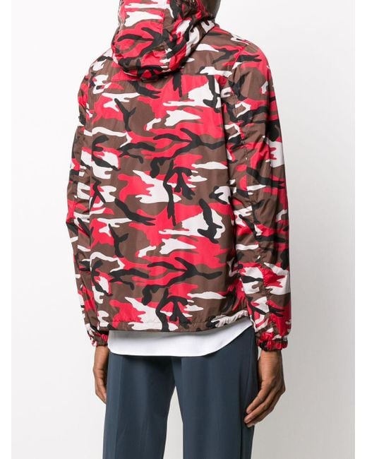 Prada Wendbare Jacke mit Camouflage-Print in Rot für Herren | Lyst DE