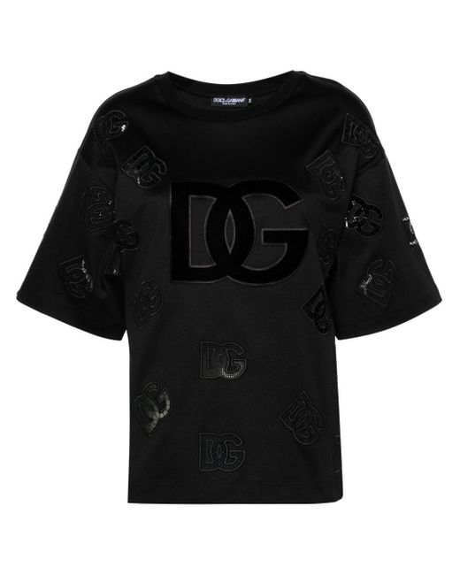 Dolce & Gabbana T-shirt Met Logo in het Black