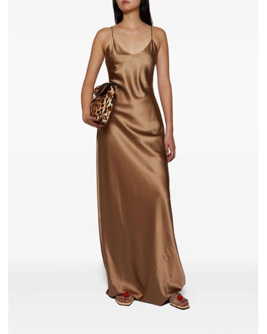 ÉTERNE Natural Slip Maxi Dress
