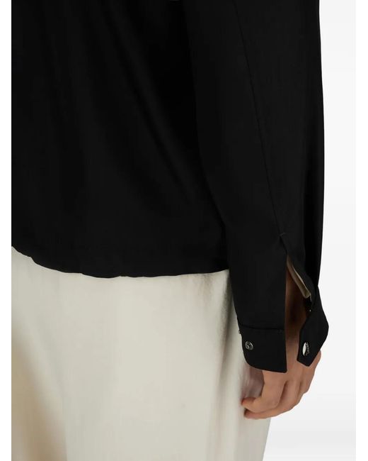 Herno Black High-Neck Bomber Jacket for men