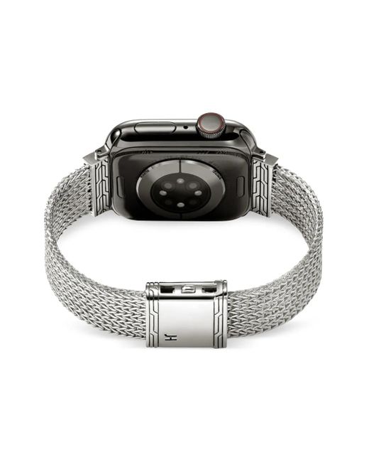 John Hardy スマートウォッチストラップ 18mm スターリングシルバー Black