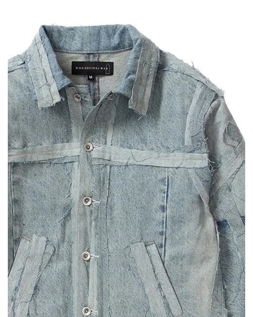 Who Decides War Blue Button-Up Jacket for men