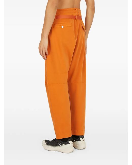 Stone Island Shadow Project Orange Belted Straight Trousers for men
