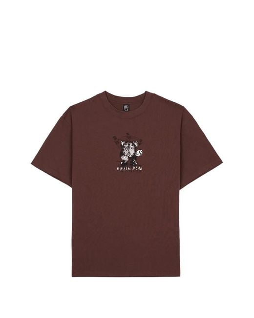 Brain Dead Brown Time Is Nigh Graphic-Print Cotton T-Shirt