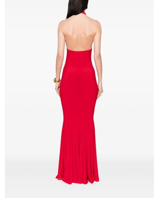 Norma Kamali ホルターネック ドレス Red