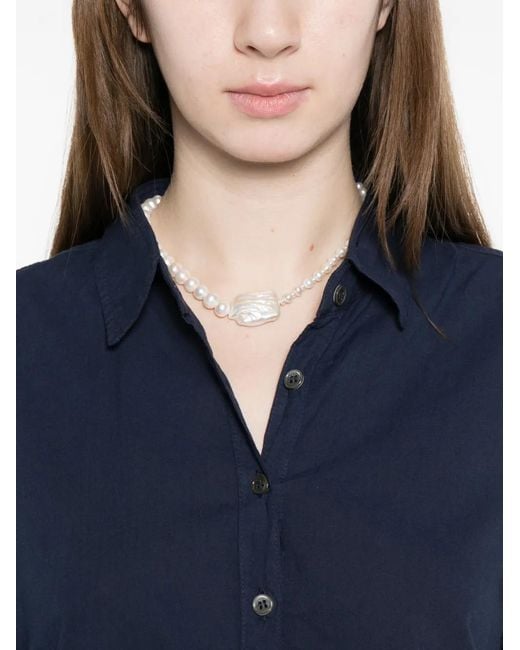 Xirena Blue Bowie Buttoned Shirt