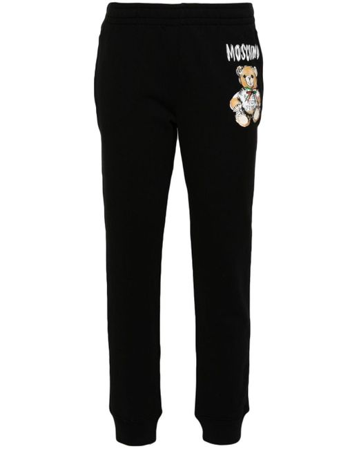 Pantaloni sportivi con stampa Teddy Bear di Moschino in Black