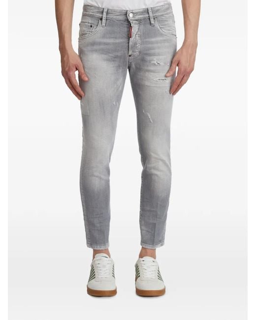 DSquared² Gray Skater Skinny Jeans for men