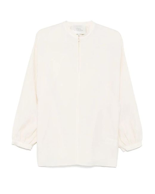 Studio Nicholson White Crinkled Tunic