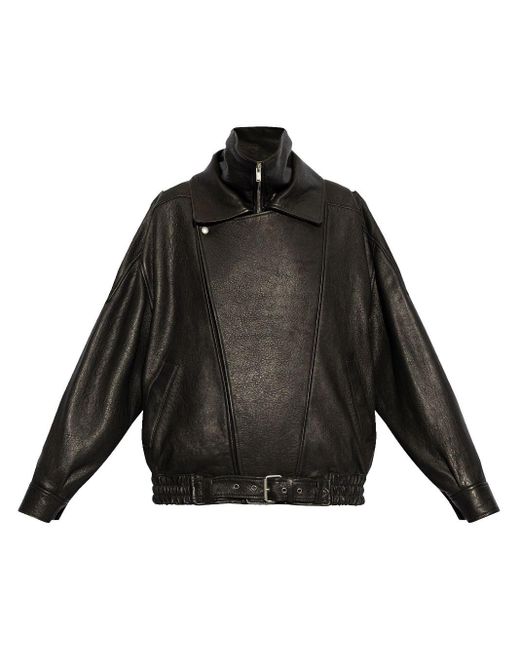 Saint Laurent ベルテッド レザージャケット Black
