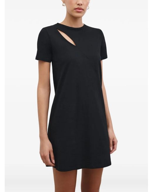 MARCELLA Black Leonie Cut-Out Short-Sleeve Mini Dress
