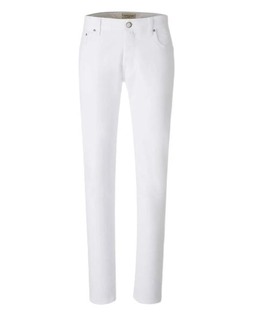 Jacob Cohen Jeans Met Knoop- En Ritssluiting in het White voor heren