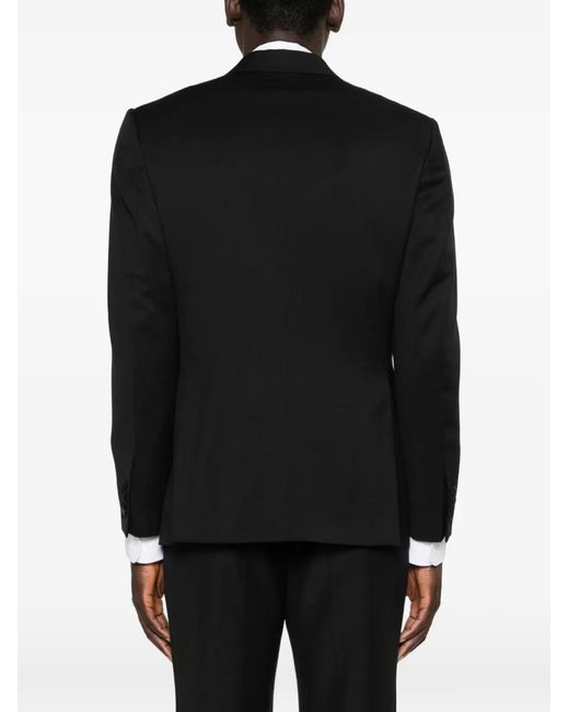 Lardini Black Veste Croisée À Revers Pointus for men