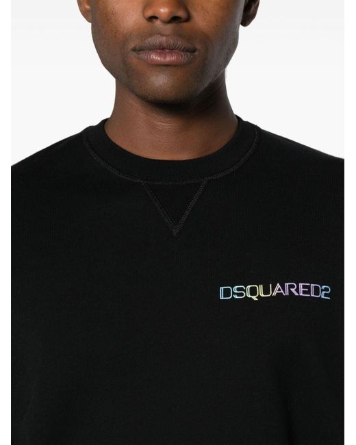 DSquared² Sweater Met Logoprint in het Black voor heren