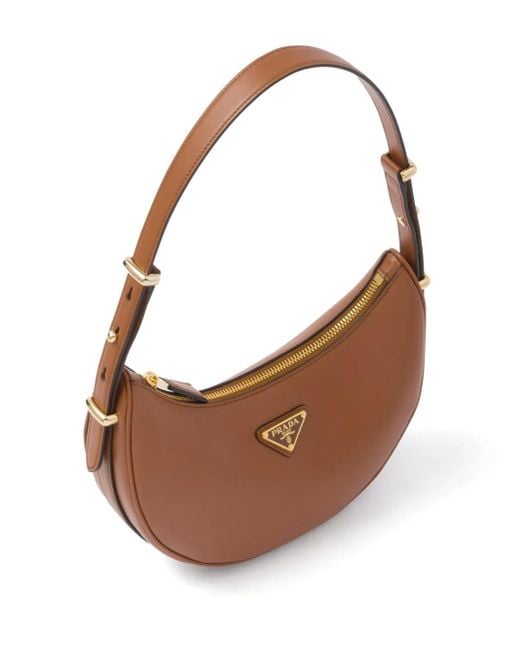 Prada Brown Arquè Small Leather Bags