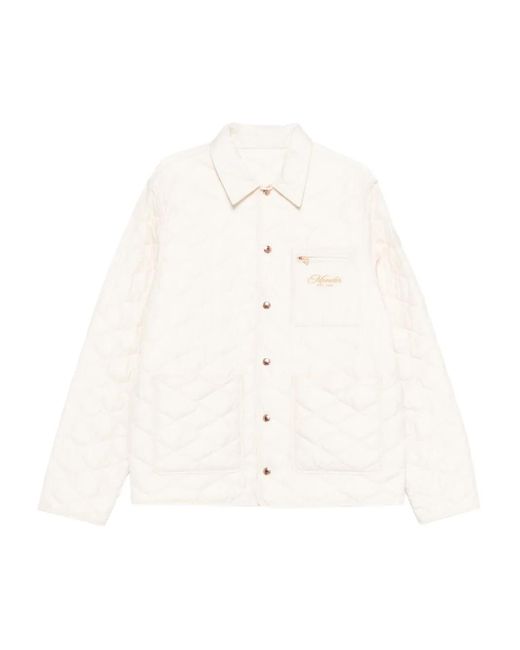Moncler White Kastos Quilted Shirt Jacket for men