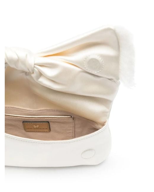 Anya Hindmarch Natural Bow Clutch Bag